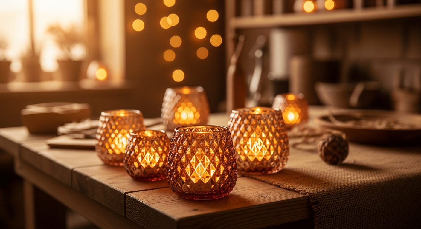 Декоративные свечные подсвечники ручной работы