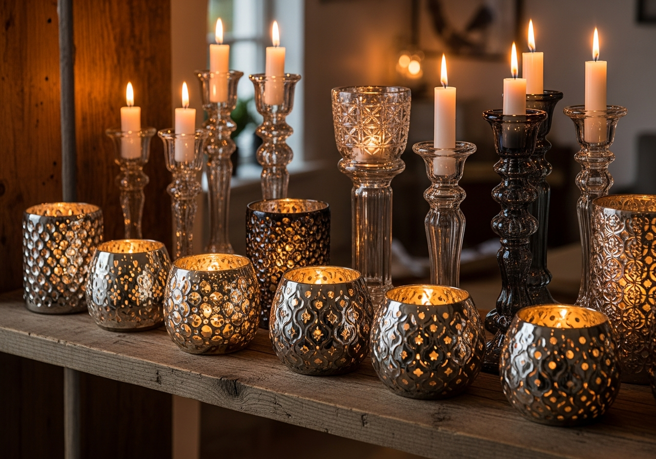 Готовые декоративные подсвечники ручной работы